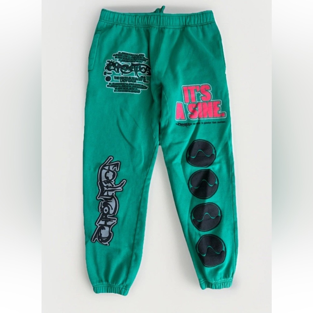 Lady Gaga Green Chromatica Sweatpants Merch Rain on Me LARGE